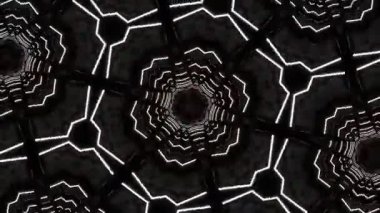 Psikedelik Kaleydoskop Patlaması simetrik kaleydoskop şekilleri patlıyor ve canlı renklerle beatendly döngülerde şekil değiştiriyor