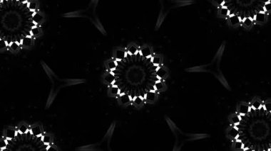 Psikedelik Kaleydoskop Patlaması simetrik kaleydoskop şekilleri patlıyor ve canlı renklerle beatendly döngülerde şekil değiştiriyor