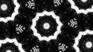 Psikedelik Kaleydoskop Patlaması simetrik kaleydoskop şekilleri patlıyor ve canlı renklerle beatendly döngülerde şekil değiştiriyor