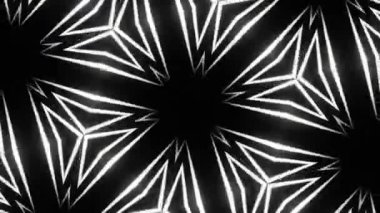 Psikedelik Kaleydoskop Patlaması simetrik kaleydoskop şekilleri patlıyor ve canlı renklerle beatendly döngülerde şekil değiştiriyor