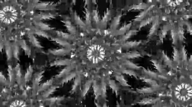 Psikedelik Kaleydoskop Patlaması simetrik kaleydoskop şekilleri patlıyor ve canlı renklerle beatendly döngülerde şekil değiştiriyor