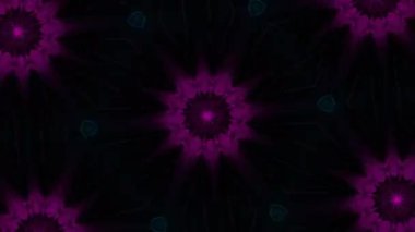 Psikedelik Kaleydoskop Patlaması simetrik kaleydoskop şekilleri patlıyor ve canlı renklerle beatendly döngülerde şekil değiştiriyor