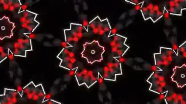 Psikedelik Kaleydoskop Patlaması simetrik kaleydoskop şekilleri patlıyor ve canlı renklerle beatendly döngülerde şekil değiştiriyor