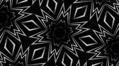 Psikedelik Kaleydoskop Patlaması simetrik kaleydoskop şekilleri patlıyor ve canlı renklerle beatendly döngülerde şekil değiştiriyor