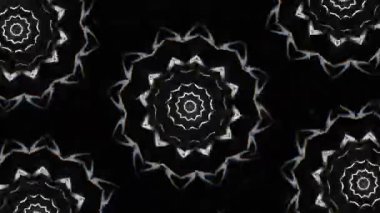Psikedelik Kaleydoskop Patlaması simetrik kaleydoskop şekilleri patlıyor ve canlı renklerle beatendly döngülerde şekil değiştiriyor