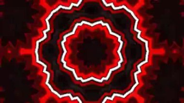 Psikedelik Kaleydoskop Patlaması simetrik kaleydoskop şekilleri patlıyor ve canlı renklerle beatendly döngülerde şekil değiştiriyor