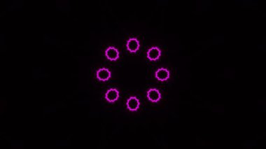 Psikedelik Kaleydoskop Patlaması simetrik kaleydoskop şekilleri patlıyor ve canlı renklerle beatendly döngülerde şekil değiştiriyor