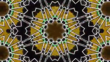 Psychedelic Kaleidoscope Burst Symmetric kaleidoscope shapes bursting and morphing with vibrant colors on beatfriendly loops