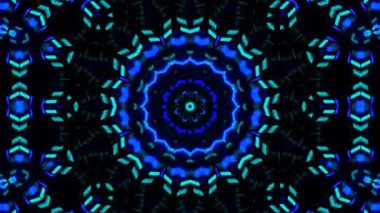 Psikedelik Kaleydoskop Patlaması simetrik kaleydoskop şekilleri patlıyor ve canlı renklerle beatendly döngülerde şekil değiştiriyor