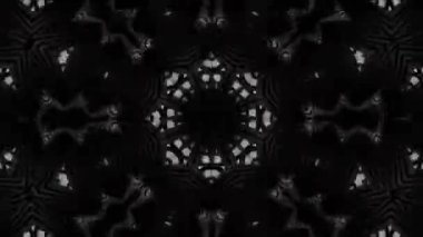 Psikedelik Kaleydoskop Patlaması simetrik kaleydoskop şekilleri patlıyor ve canlı renklerle beatendly döngülerde şekil değiştiriyor