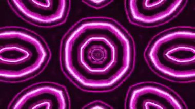 Psikedelik Kaleydoskop Patlaması simetrik kaleydoskop şekilleri patlıyor ve canlı renklerle beatendly döngülerde şekil değiştiriyor