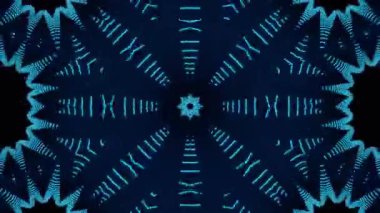 Psikedelik Kaleydoskop Patlaması simetrik kaleydoskop şekilleri patlıyor ve canlı renklerle beatendly döngülerde şekil değiştiriyor