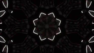 Psikedelik Kaleydoskop Patlaması simetrik kaleydoskop şekilleri patlıyor ve canlı renklerle beatendly döngülerde şekil değiştiriyor