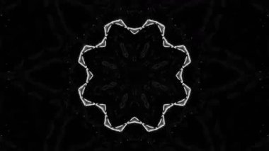 Psikedelik Kaleydoskop Patlaması simetrik kaleydoskop şekilleri patlıyor ve canlı renklerle beatendly döngülerde şekil değiştiriyor