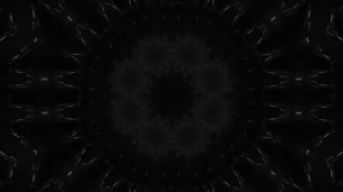 Psikedelik Kaleydoskop Patlaması simetrik kaleydoskop şekilleri patlıyor ve canlı renklerle beatendly döngülerde şekil değiştiriyor