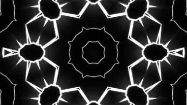 Psikedelik Kaleydoskop Patlaması simetrik kaleydoskop şekilleri patlıyor ve canlı renklerle beatendly döngülerde şekil değiştiriyor