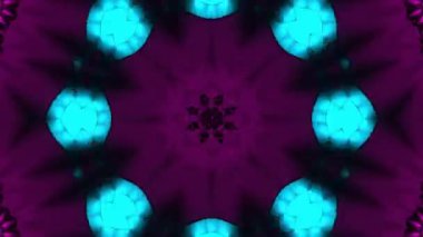 Psikedelik Kaleydoskop Patlaması simetrik kaleydoskop şekilleri patlıyor ve canlı renklerle beatendly döngülerde şekil değiştiriyor