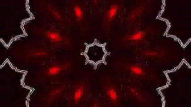 Psikedelik Kaleydoskop Patlaması simetrik kaleydoskop şekilleri patlıyor ve canlı renklerle beatendly döngülerde şekil değiştiriyor