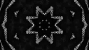 Psikedelik Kaleydoskop Patlaması simetrik kaleydoskop şekilleri patlıyor ve canlı renklerle beatendly döngülerde şekil değiştiriyor