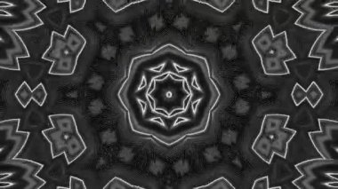 Psikedelik Kaleydoskop Patlaması simetrik kaleydoskop şekilleri patlıyor ve canlı renklerle beatendly döngülerde şekil değiştiriyor
