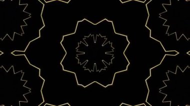 Psikedelik Kaleydoskop Patlaması simetrik kaleydoskop şekilleri patlıyor ve canlı renklerle beatendly döngülerde şekil değiştiriyor
