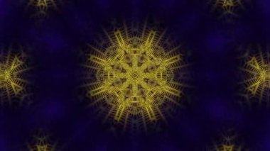 Psikedelik Kaleydoskop Patlaması simetrik kaleydoskop şekilleri patlıyor ve canlı renklerle beatendly döngülerde şekil değiştiriyor