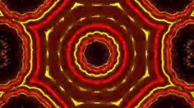 Psikedelik Kaleydoskop Patlaması simetrik kaleydoskop şekilleri patlıyor ve canlı renklerle beatendly döngülerde şekil değiştiriyor