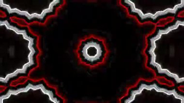 Psikedelik Kaleydoskop Patlaması simetrik kaleydoskop şekilleri patlıyor ve canlı renklerle beatendly döngülerde şekil değiştiriyor