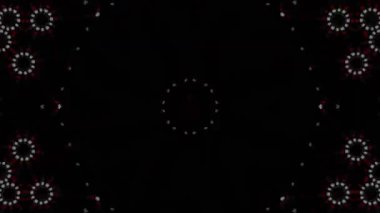 Psikedelik Kaleydoskop Patlaması simetrik kaleydoskop şekilleri patlıyor ve canlı renklerle beatendly döngülerde şekil değiştiriyor