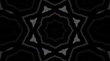 Psikedelik Kaleydoskop Patlaması simetrik kaleydoskop şekilleri patlıyor ve canlı renklerle beatendly döngülerde şekil değiştiriyor