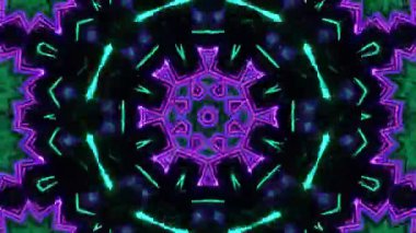 Psychedelic Kaleidoscope Burst Symmetric kaleidoscope shapes bursting and morphing with vibrant colors on beatfriendly loops