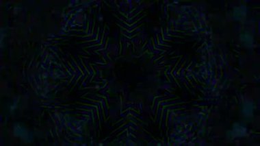 Psikedelik Kaleydoskop Patlaması simetrik kaleydoskop şekilleri patlıyor ve canlı renklerle beatendly döngülerde şekil değiştiriyor