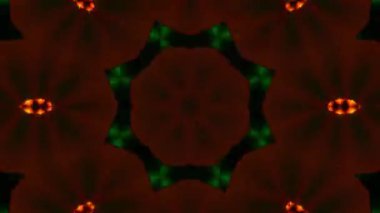 Psikedelik Kaleydoskop Patlaması simetrik kaleydoskop şekilleri patlıyor ve canlı renklerle beatendly döngülerde şekil değiştiriyor