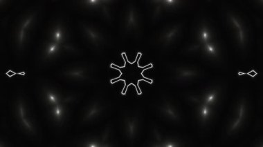 Psikedelik Kaleydoskop Patlaması simetrik kaleydoskop şekilleri patlıyor ve canlı renklerle beatendly döngülerde şekil değiştiriyor