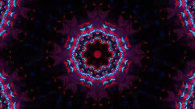 Psychedelic Kaleidoscope Burst Symmetric kaleidoscope shapes bursting and morphing with vibrant colors on beatfriendly loops