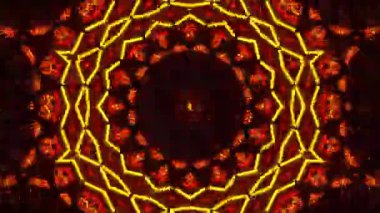 Psikedelik Kaleydoskop Patlaması simetrik kaleydoskop şekilleri patlıyor ve canlı renklerle beatendly döngülerde şekil değiştiriyor
