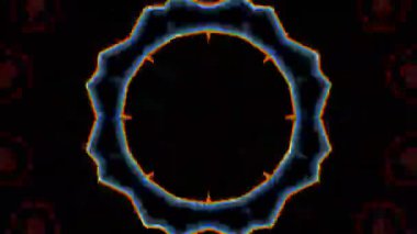 Psikedelik Kaleydoskop Patlaması simetrik kaleydoskop şekilleri patlıyor ve canlı renklerle beatendly döngülerde şekil değiştiriyor