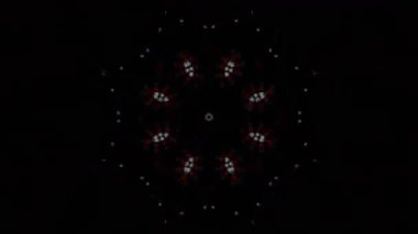 Psikedelik Kaleydoskop Patlaması simetrik kaleydoskop şekilleri patlıyor ve canlı renklerle beatendly döngülerde şekil değiştiriyor