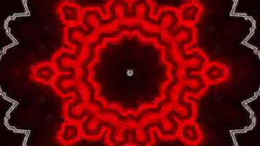 Psikedelik Kaleydoskop Patlaması simetrik kaleydoskop şekilleri patlıyor ve canlı renklerle beatendly döngülerde şekil değiştiriyor