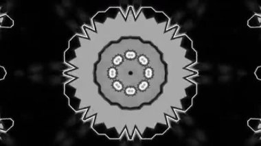 Psikedelik Kaleydoskop Patlaması simetrik kaleydoskop şekilleri patlıyor ve canlı renklerle beatendly döngülerde şekil değiştiriyor