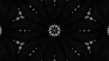 Psikedelik Kaleydoskop Patlaması simetrik kaleydoskop şekilleri patlıyor ve canlı renklerle beatendly döngülerde şekil değiştiriyor