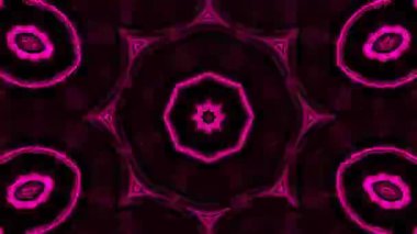 Psikedelik Kaleydoskop Patlaması simetrik kaleydoskop şekilleri patlıyor ve canlı renklerle beatendly döngülerde şekil değiştiriyor