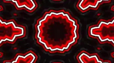 Psikedelik Kaleydoskop Patlaması simetrik kaleydoskop şekilleri patlıyor ve canlı renklerle beatendly döngülerde şekil değiştiriyor