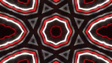Psikedelik Kaleydoskop Patlaması simetrik kaleydoskop şekilleri patlıyor ve canlı renklerle beatendly döngülerde şekil değiştiriyor