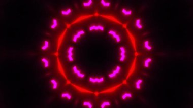 Psikedelik Kaleydoskop Patlaması simetrik kaleydoskop şekilleri patlıyor ve canlı renklerle beatendly döngülerde şekil değiştiriyor