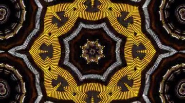 Psikedelik Kaleydoskop Patlaması simetrik kaleydoskop şekilleri patlıyor ve canlı renklerle beatendly döngülerde şekil değiştiriyor