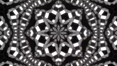 Psikedelik Kaleydoskop Patlaması simetrik kaleydoskop şekilleri patlıyor ve canlı renklerle beatendly döngülerde şekil değiştiriyor