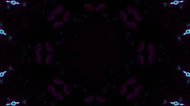 Psikedelik Kaleydoskop Patlaması simetrik kaleydoskop şekilleri patlıyor ve canlı renklerle beatendly döngülerde şekil değiştiriyor