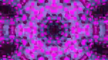 Psikedelik Kaleydoskop Patlaması simetrik kaleydoskop şekilleri patlıyor ve canlı renklerle beatendly döngülerde şekil değiştiriyor