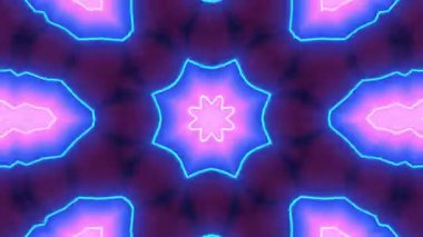 Psikedelik Kaleydoskop Patlaması simetrik kaleydoskop şekilleri patlıyor ve canlı renklerle beatendly döngülerde şekil değiştiriyor